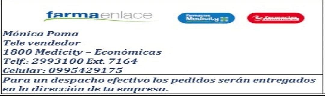 PEDIDOS CONVENIO FARMAENLACE